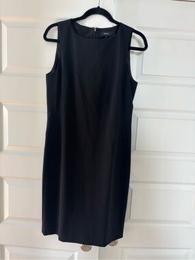 Theory Black Sleeveless Kneelength Sheath Dress